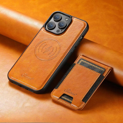 LuxCase Leather Phone Case with Card Slot and Stand – Compatible with iPhone | Karnz