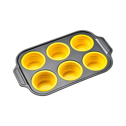 BowLift | Press-Release Silicone Muffin Pan with Sturdy Metal Frame
