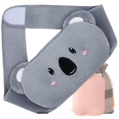 Refillable plush hot water bottle belt