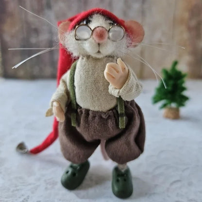 Skanto | Handmade Felt Mouse Decoration | Sustainable and Cozy | 7,6 cm