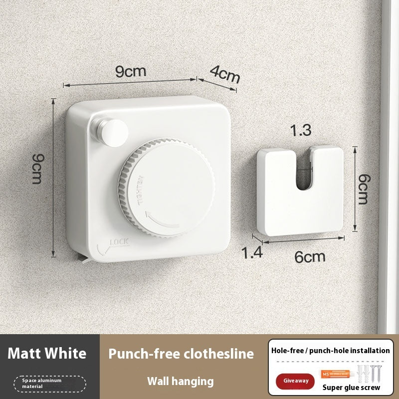 Telescopic Wall-Mounted Clothesline in Stainless Steel | Skanto