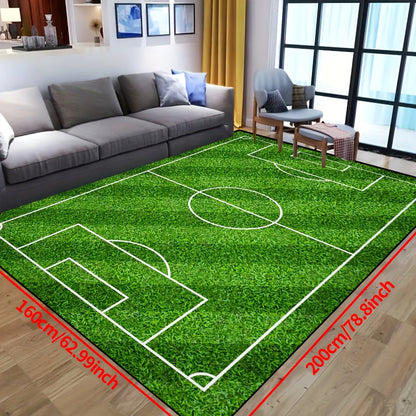 Skanto | SoccerPlay | Non-Slip Washable Rug for Living Room & Bedroom