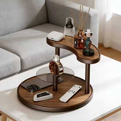 Rotating wooden makeup organizer - 3-tiered and staBowlifte | Practical storage for cosmetics | Bowlift