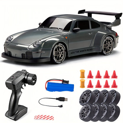 Skanto | Ultimate 1:24 RC Drift Car with LED Wheels – Rechargeable 4WD Racing Toy