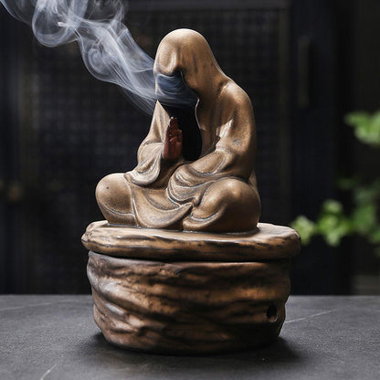 Meditative Monk Incense Holder