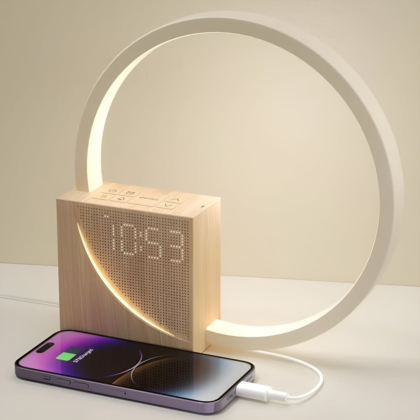 Skanto | Smart Snooze – Sunrise Alarm Clock with Dimmable Touch Lamp and Soothing Sounds