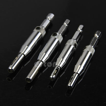 Skanto | No.1 Self-Centering Drill Bit 4x Precision Centered Hinge Drill Bit Set