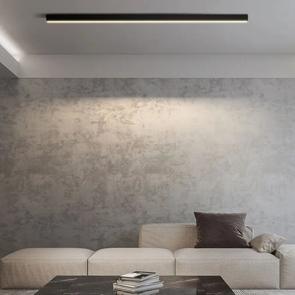 Skanto | Black Metal LED Linear Ceiling Lamp Minimalist Modern Design