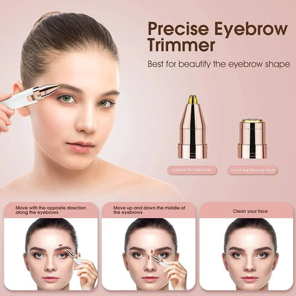 2 in 1 Facial Hair Trimmer with Light Bowlift