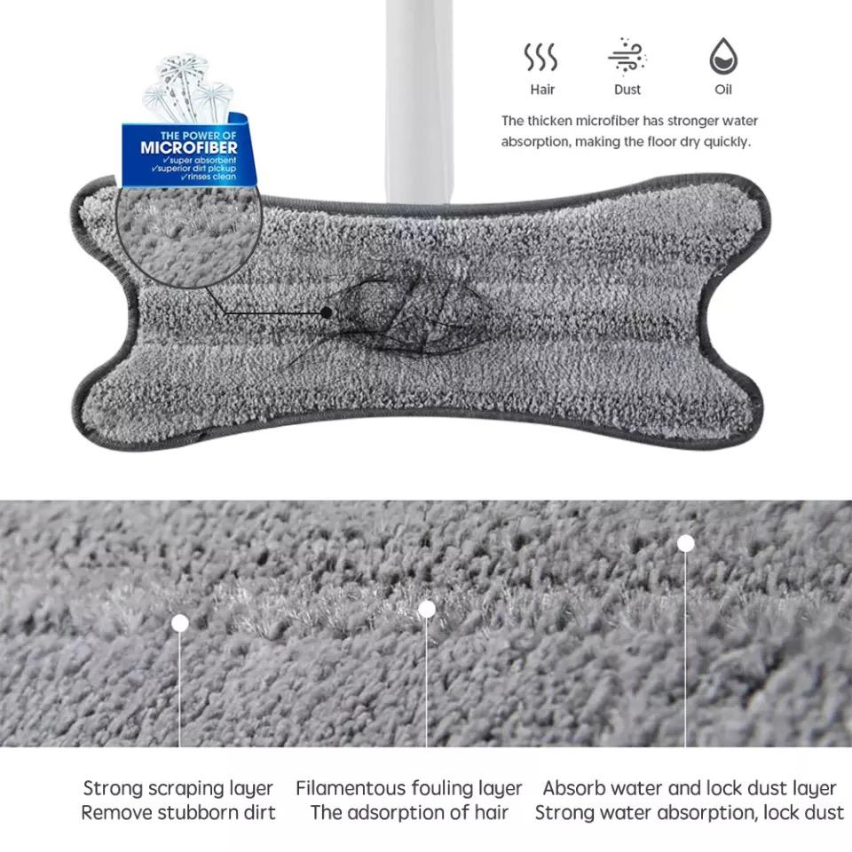 360 Degree X-Type Self Wringing Floor Cleaning Flat Mop Bowlift