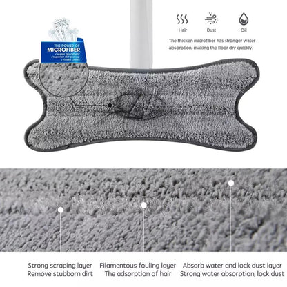 360 Degree X-Type Self Wringing Floor Cleaning Flat Mop Bowlift