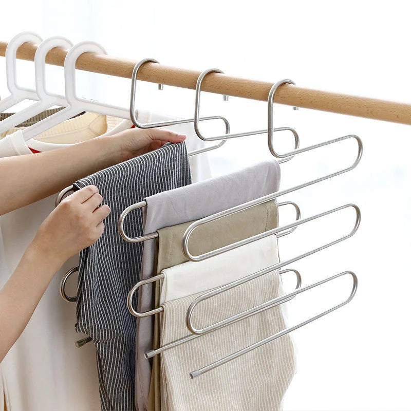 5-Layer Stainless Steel S-Shape Clothes Hanger | Karnz