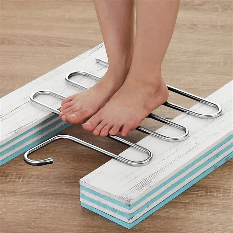 5-Layer Stainless Steel S-Shape Clothes Hanger | Brehn