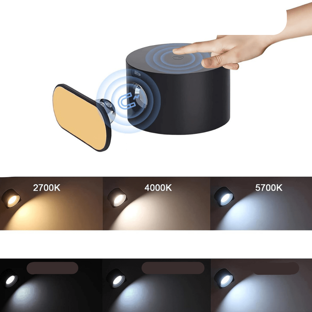 Skanto | FlexiLamp – Wireless Rechargeable 360° Wall Lamp