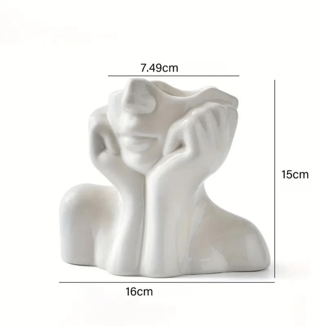 "Unique and Modern Ceramic Vase, Decorative Flower Pot for Living Room and Office" | Skanto