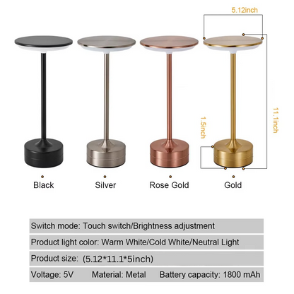 Skanto | USB Rechargeable LED Touch Sensor Table Lamp
