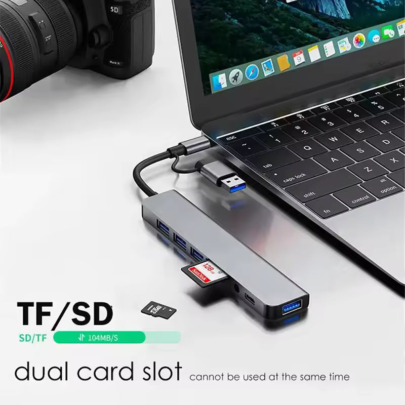 Sandsberg | Blueendless 8 In 1 Multifunction Type-C / USB-C HUB Expansion Dock