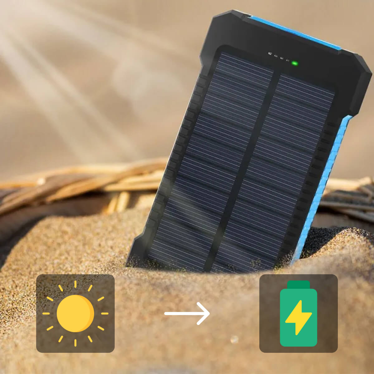 Skanto | Solar Power Bank Waterproof Dual USB Charger