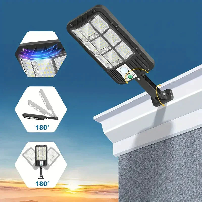 BowLift | 5000LM Solar Floodlight Twilight to Dawn, Solar Powered Outdoor Lights with Security Motion Sensor