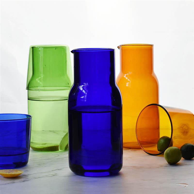 Glass Carafe & Cup Set – 500ml Borosilicate Water Set | Karnz