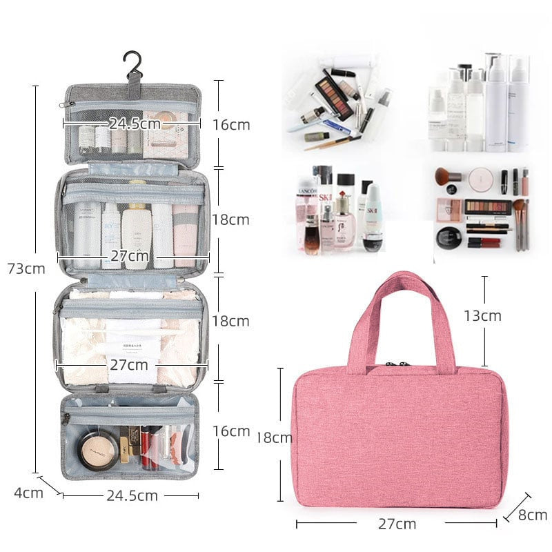 BowLift | Water-resistant Toiletry Bag Travel Bag with Hanging Hook