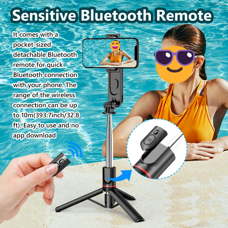 VIvolux | Ultra foldable integrated lighting Selfie Stick Tripod