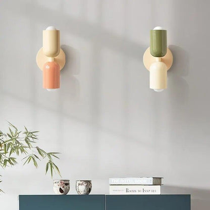Skanto | Modern Glass Double Shade Wall Lamp