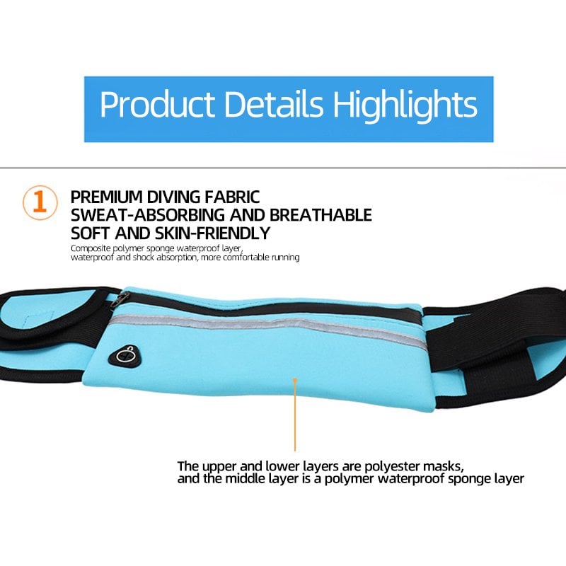 Running Sport Jogging Portable Outdoor Phone Holder Waterproof Belt Bag