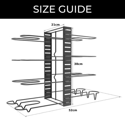 Skanto | SpaceFlex Adjustable Pot & Lid Organizer | Kitchen Organization & Flexibility
