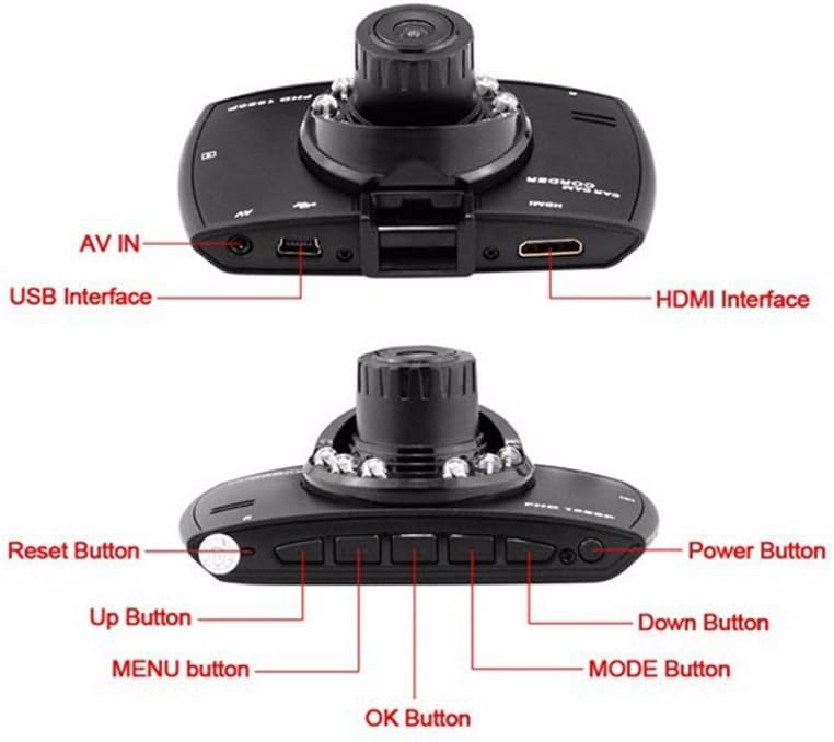 Skanto | Dual Lens Car Dash Cam G30 2.7" LCD Full HD 1080P with G-Sensor