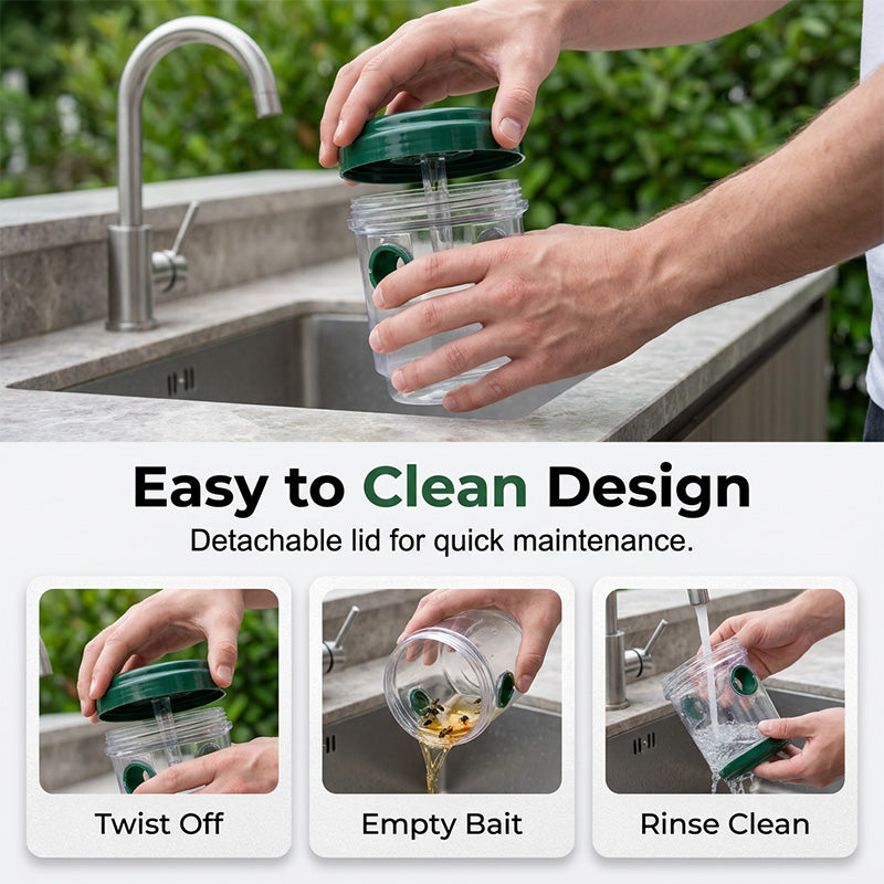 Solar powered wasp trap with LED lure | Kalsten