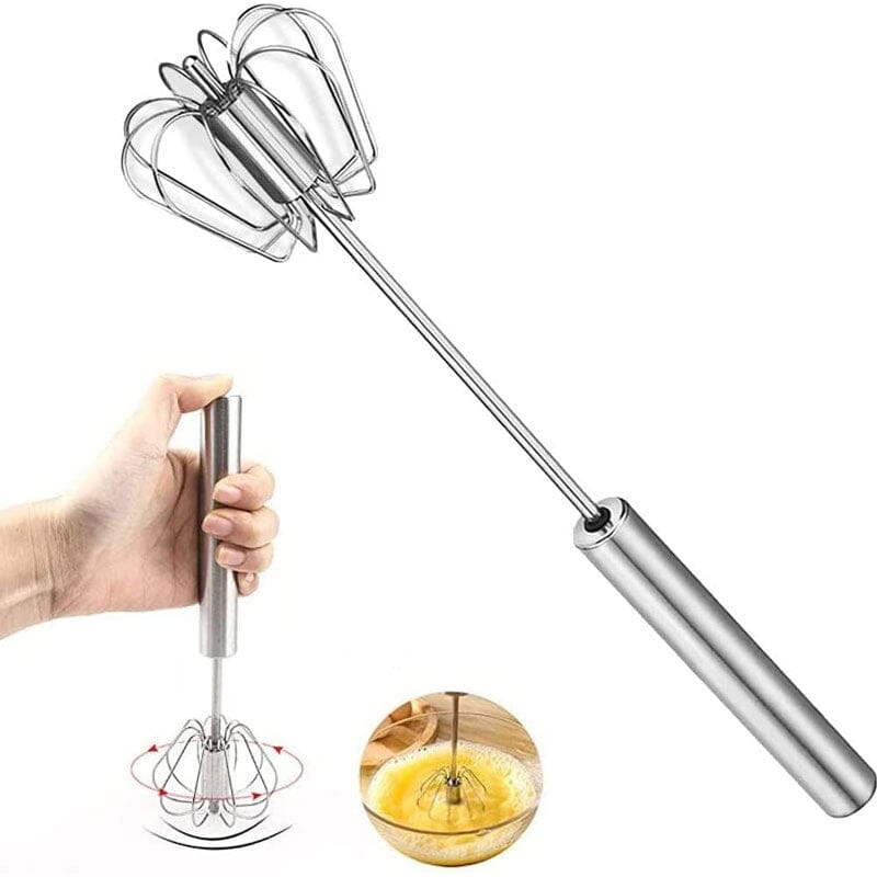 Stainless steel semi-automatic whisk | Karnz