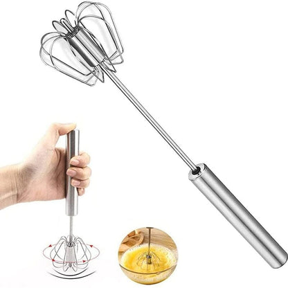 Stainless steel semi-automatic whisk | Karnz