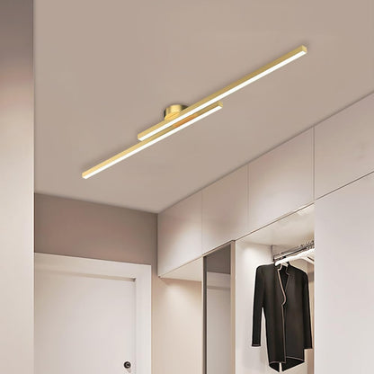 Skanto | Modern Aluminum Semi Flush Mount LED Ceiling Light | Minimalist Design for Living Room, Bedroom & Hallway
