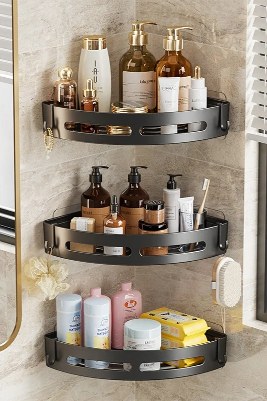 AQUAFIX Self-Adhesive Shower Organizer – Strongly adhesive, drill-free & waterproof Bowlift