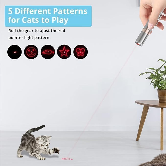 Skanto | Rechargeable Stainless Steel Laser Cat Toy