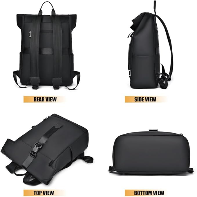 BowLift | BergTrek Waterproof Ergonomic Backpack – Lightweight Travel Rucksack with USB Charging & Large Laptop Storage