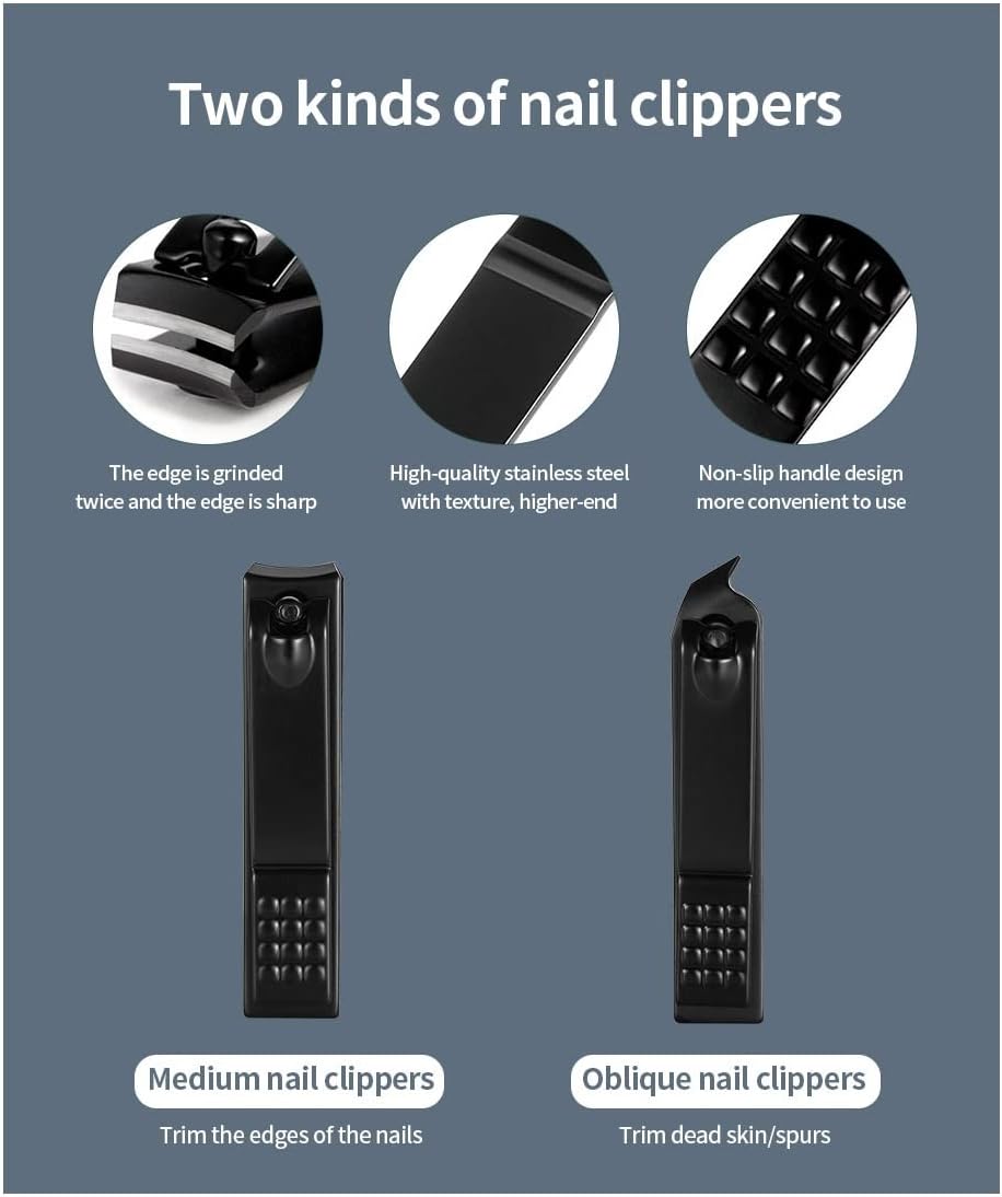 BowLift | Nail Clipper Set | Stainless Steel Grooming Kit for Travel