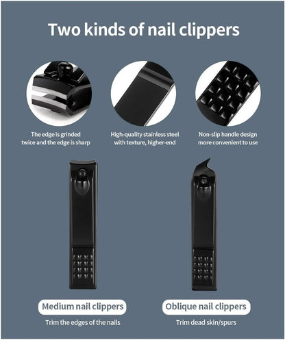 BowLift | Nail Clipper Set | Stainless Steel Grooming Kit for Travel