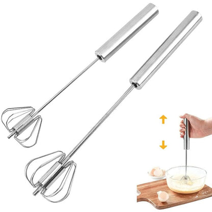 Stainless steel semi-automatic whisk | Karnz