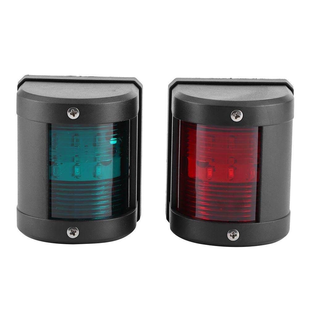 Skanto | Navigation Signal Lights, Pair of Ip66 Signal Lamp Red Green Led Navigation Warning Light Replacement for Marine Boat Yacht 12V