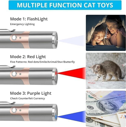 Skanto | Rechargeable Stainless Steel Laser Cat Toy