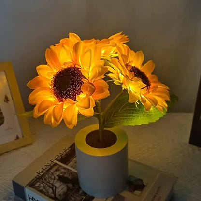 Skanto | Skanto Sunflower LED Table Lamp - Decorative Lighting Fixture for Home Decor & Bedside Use