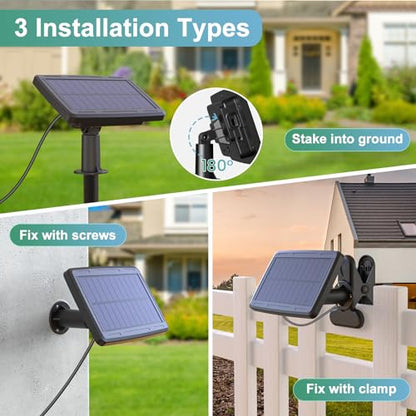 BowLift | 52FT Solar String Lights for Outdoor with Remote Control, Warm White