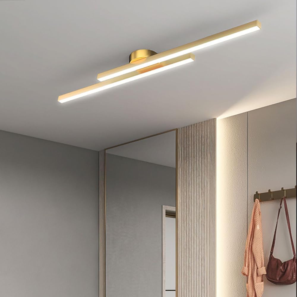 Skanto | Modern Aluminum Semi Flush Mount LED Ceiling Light | Minimalist Design for Living Room, Bedroom & Hallway