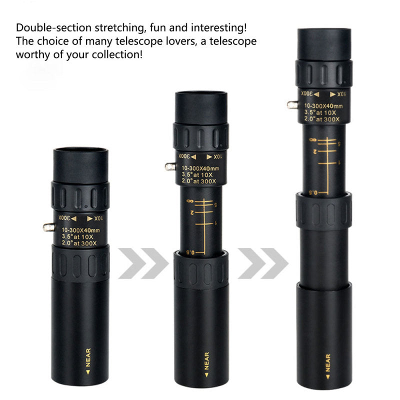 BowLift | 4K 10-300X40mm Super Telephoto Zoom Monocular Telescope