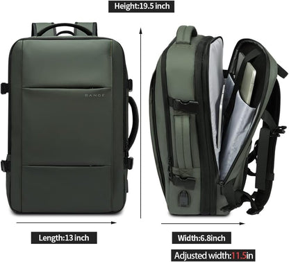 Expandable 26–45L Waterproof Travel Backpack with Laptop Sleeve & Duffle Carry | Bowlift