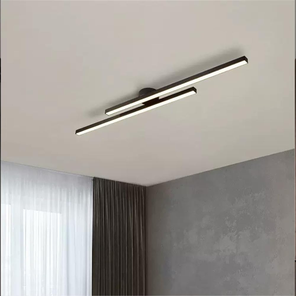 Skanto | Modern Aluminum Semi Flush Mount LED Ceiling Light | Minimalist Design for Living Room, Bedroom & Hallway
