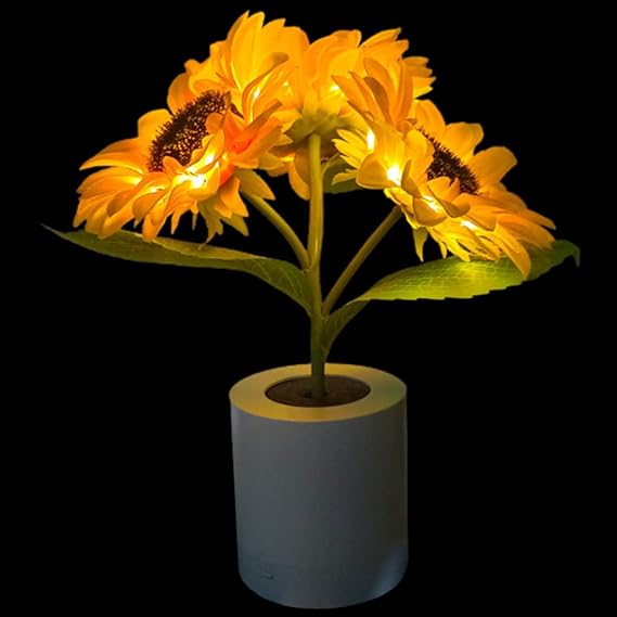 Skanto | Skanto Sunflower LED Table Lamp - Decorative Lighting Fixture for Home Decor & Bedside Use