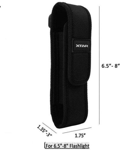 Skanto Skanto | Xtar 2-Pack Flashlight Pouch Holster For 6.5"-8" Flashlights Compatible With Fenix & Sure
